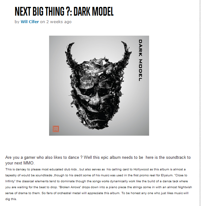 Dark Model album review on Soletron