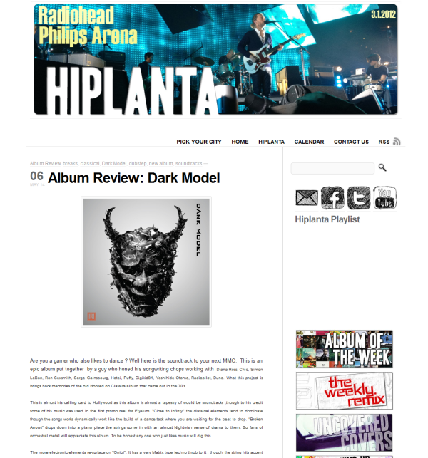 Dark Model album review on Hiplanta