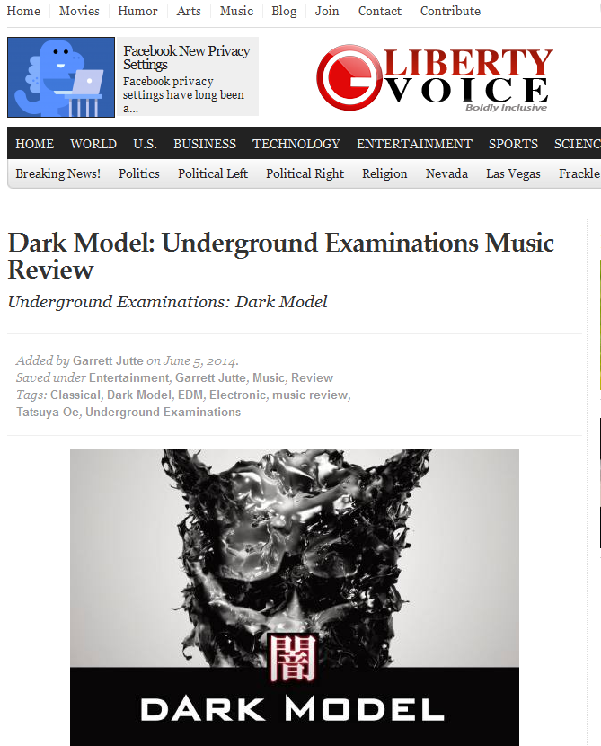 Dark Model album review on Guardian Liberty Voice_June5