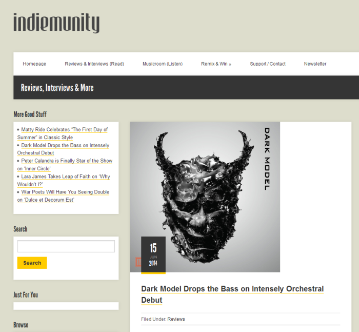 Dark Model_review_on_Indie_Mutiny_0615