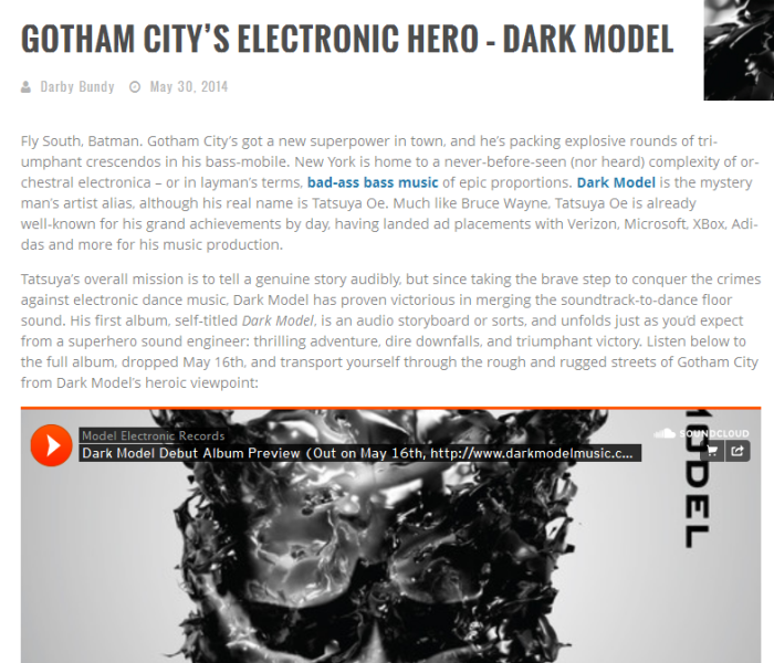 Dark Model album review on Northwest_0530