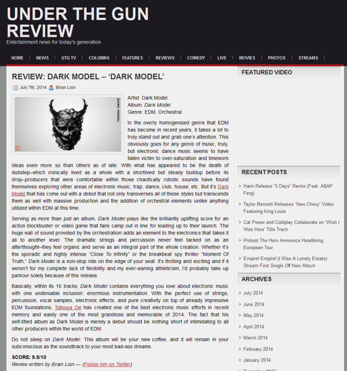 Dark Model_album_review_on_Under_The_Gun_Review_07007