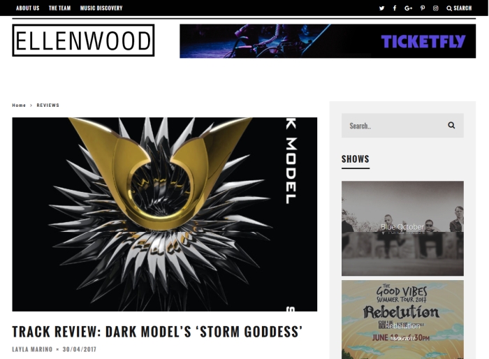 Dark Model "Storm Goddess "review on Ellenwood EP